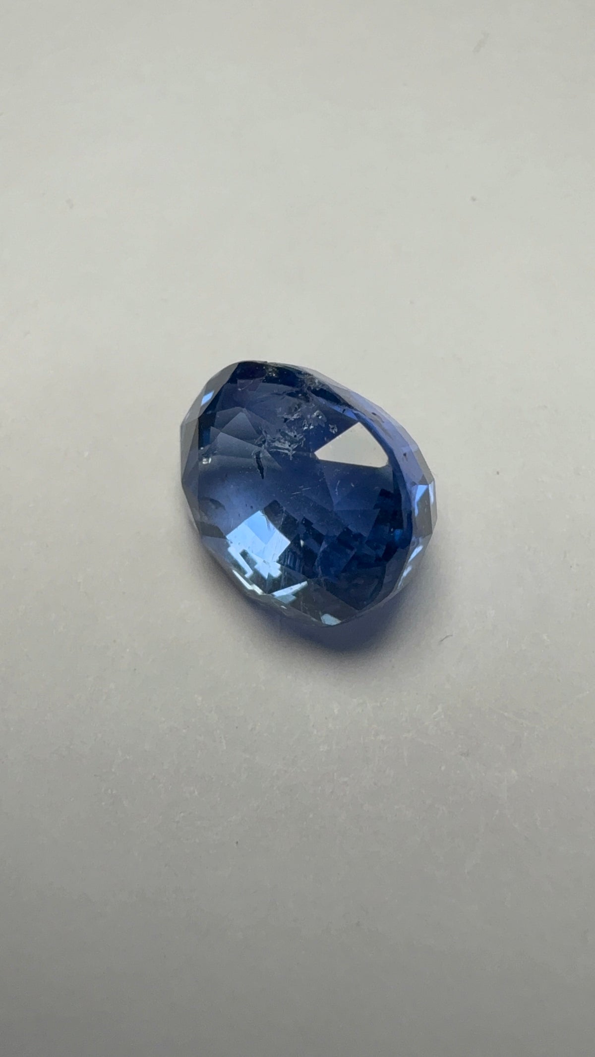 Blue Sapphire 7.08 carat SBS-58 alternate face-up view