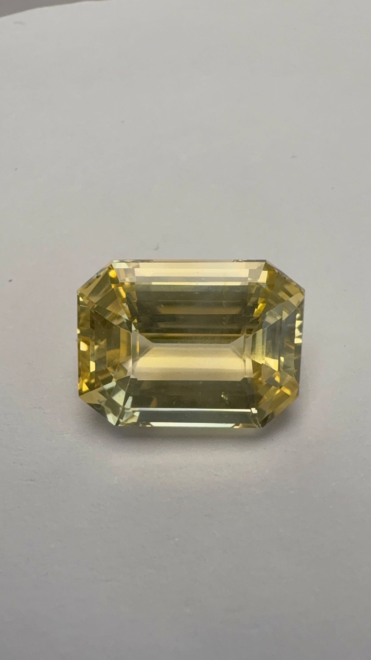 Yellow Sapphire 10.31 carat SYS-38 angled view