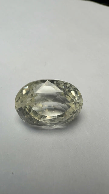 White Sapphire 7.86 carat WS-24 front view