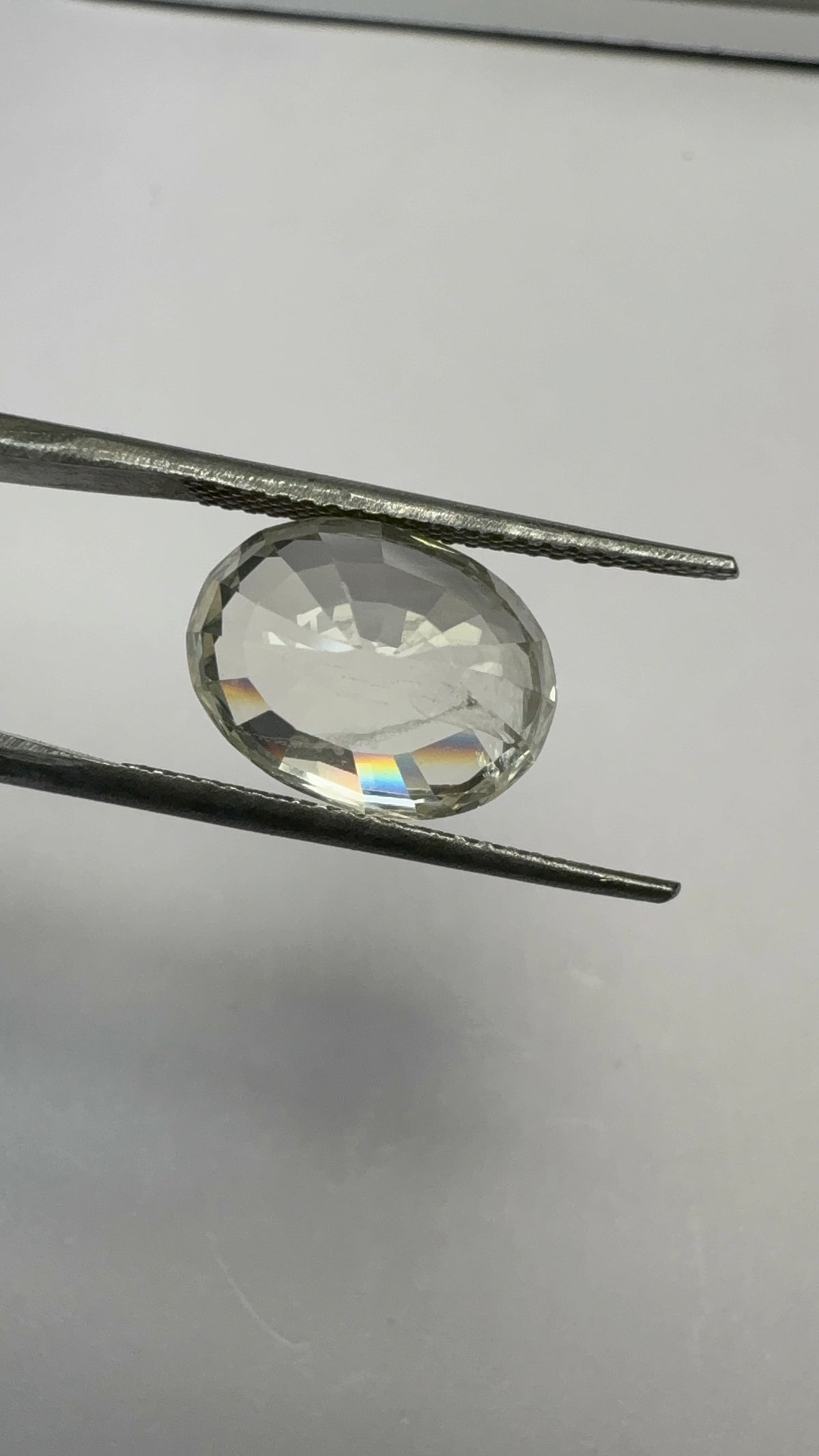 White Sapphire 7.86 carat WS-24 reverse view
