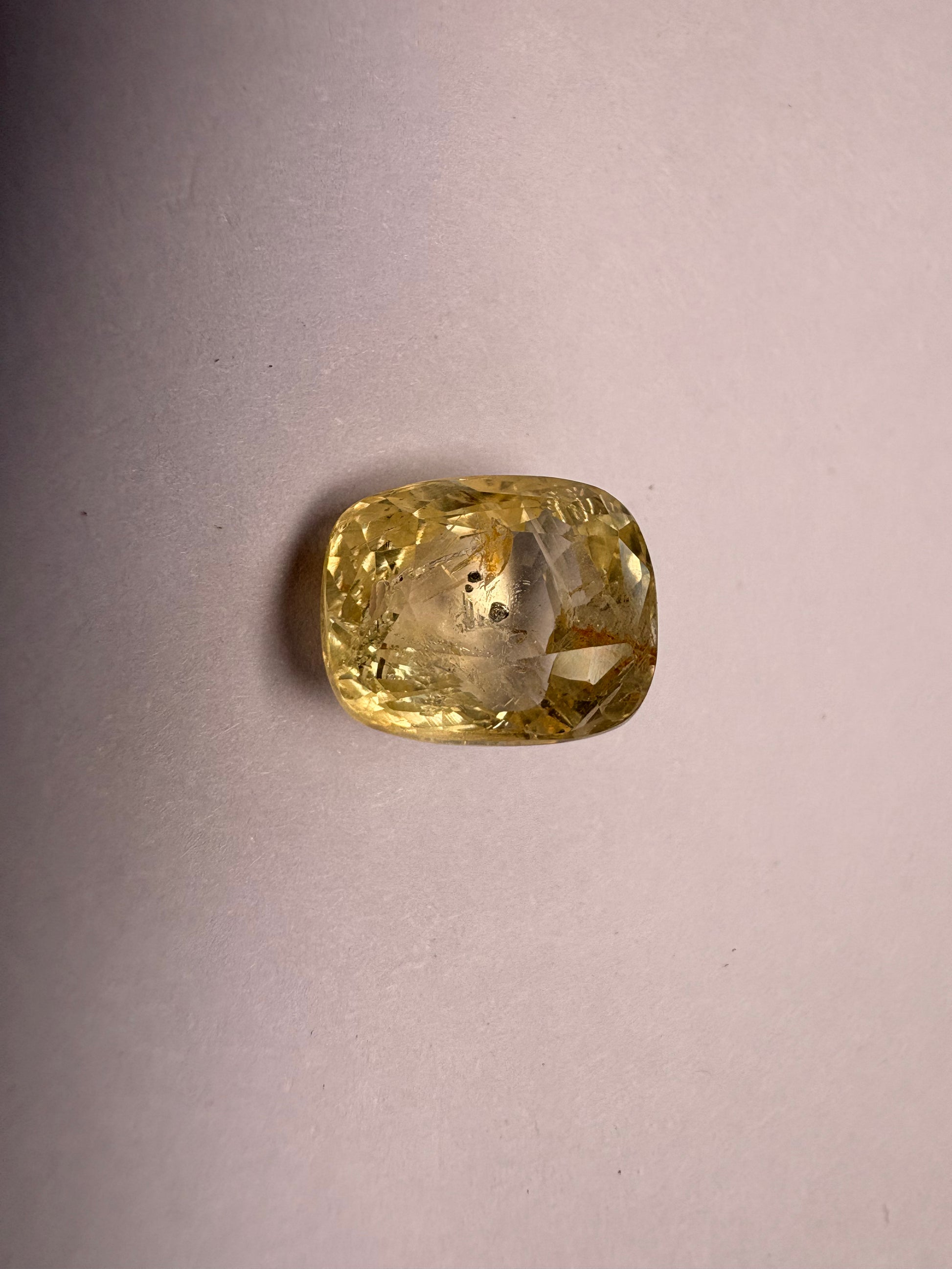 Yellow Sapphire 5.74 carat YSR-126 alternate face-up view