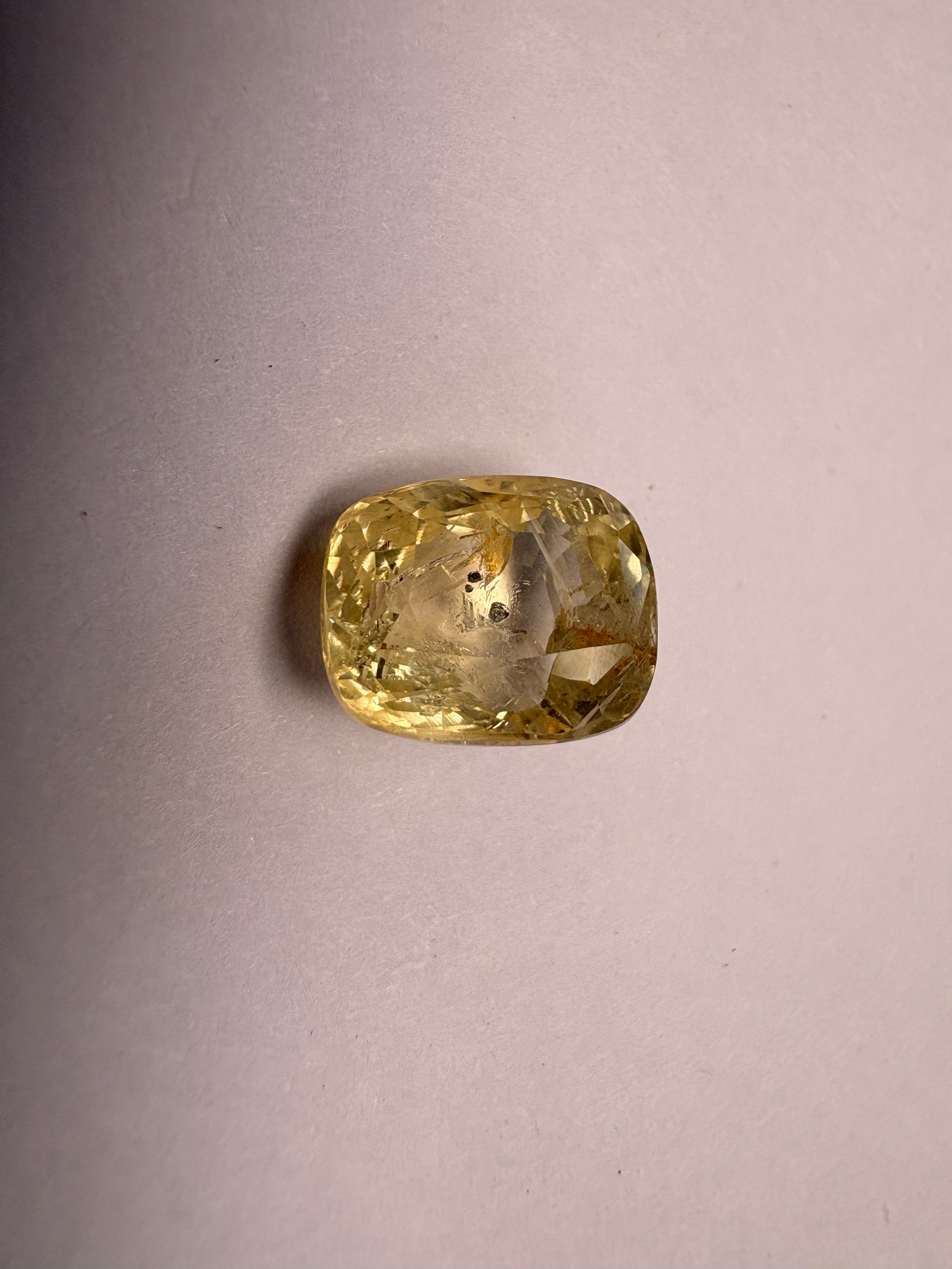 Yellow Sapphire 5.74 carat YSR-126 alternate face-up view