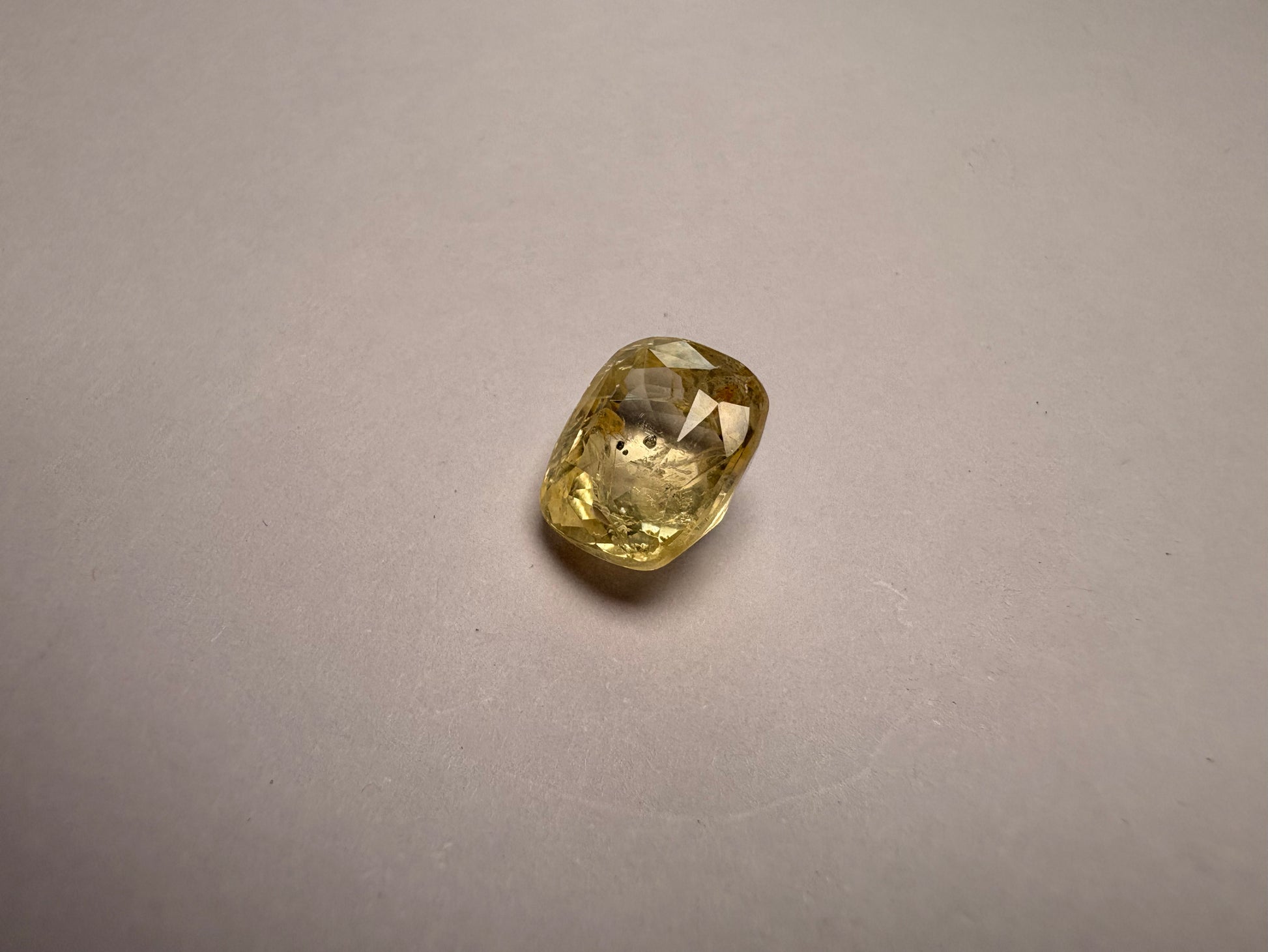 Yellow Sapphire 5.74 carat YSR-126 angled view