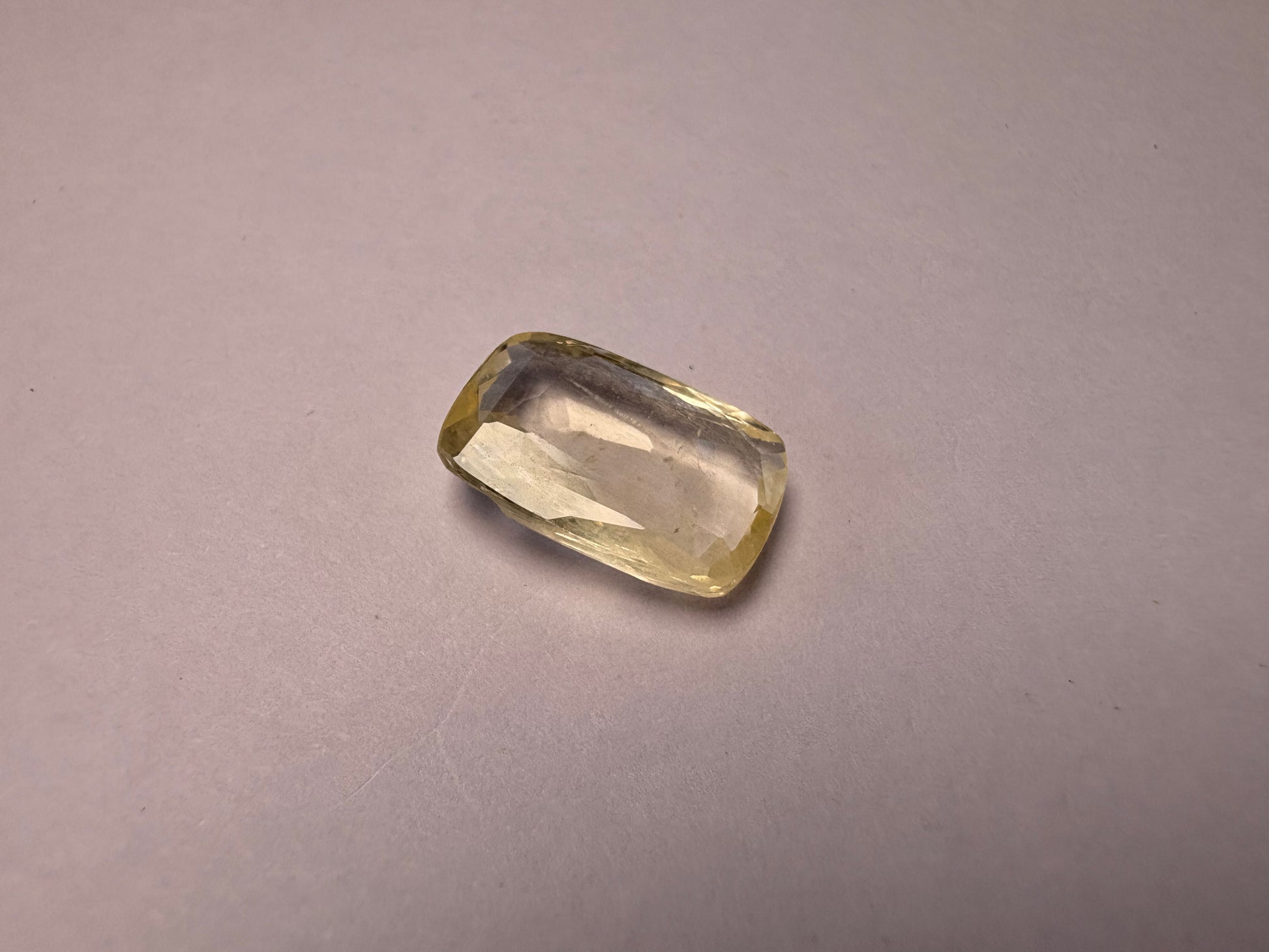 Yellow Sapphire 5.15 carat YSR-14 angled view