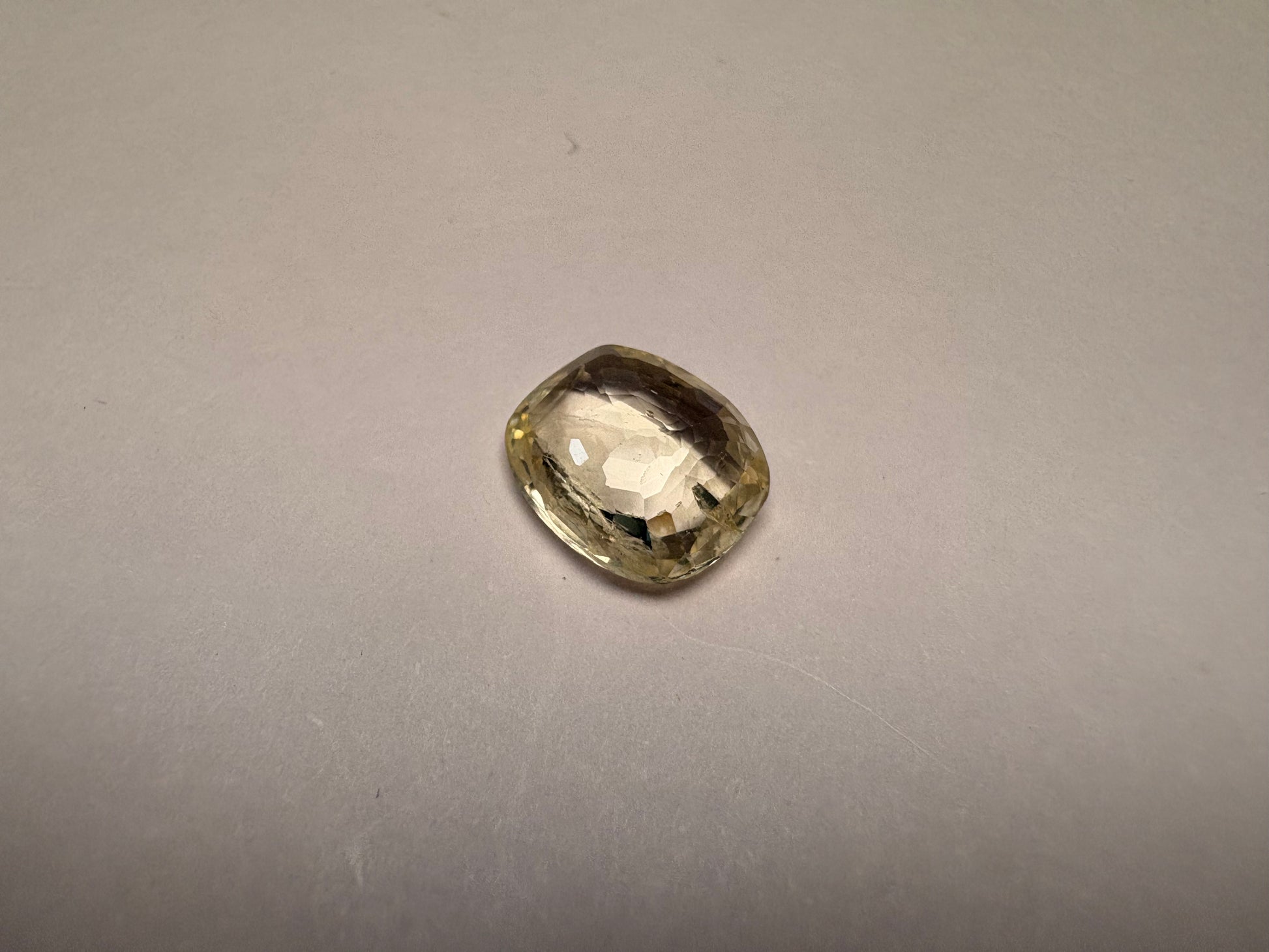 Yellow Sapphire 3.63 carat YSR-158 angled view