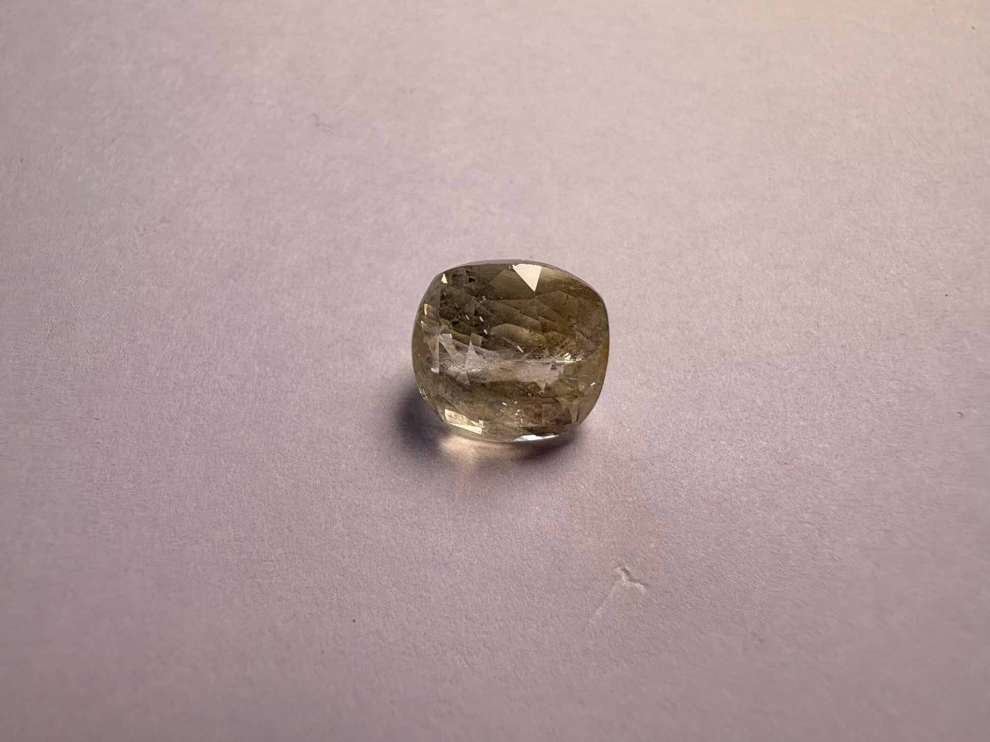 Yellow Sapphire 6.75 carat YSR-18 alternate face-up view