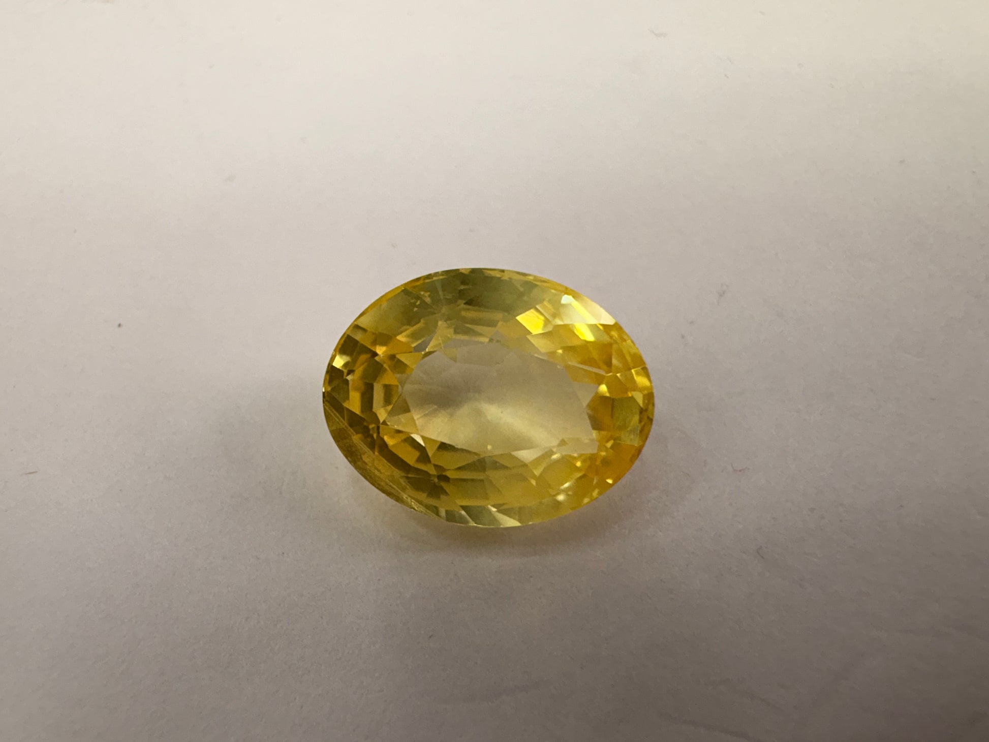 Yellow Sapphire 7.02 carat YSR-181 angled view