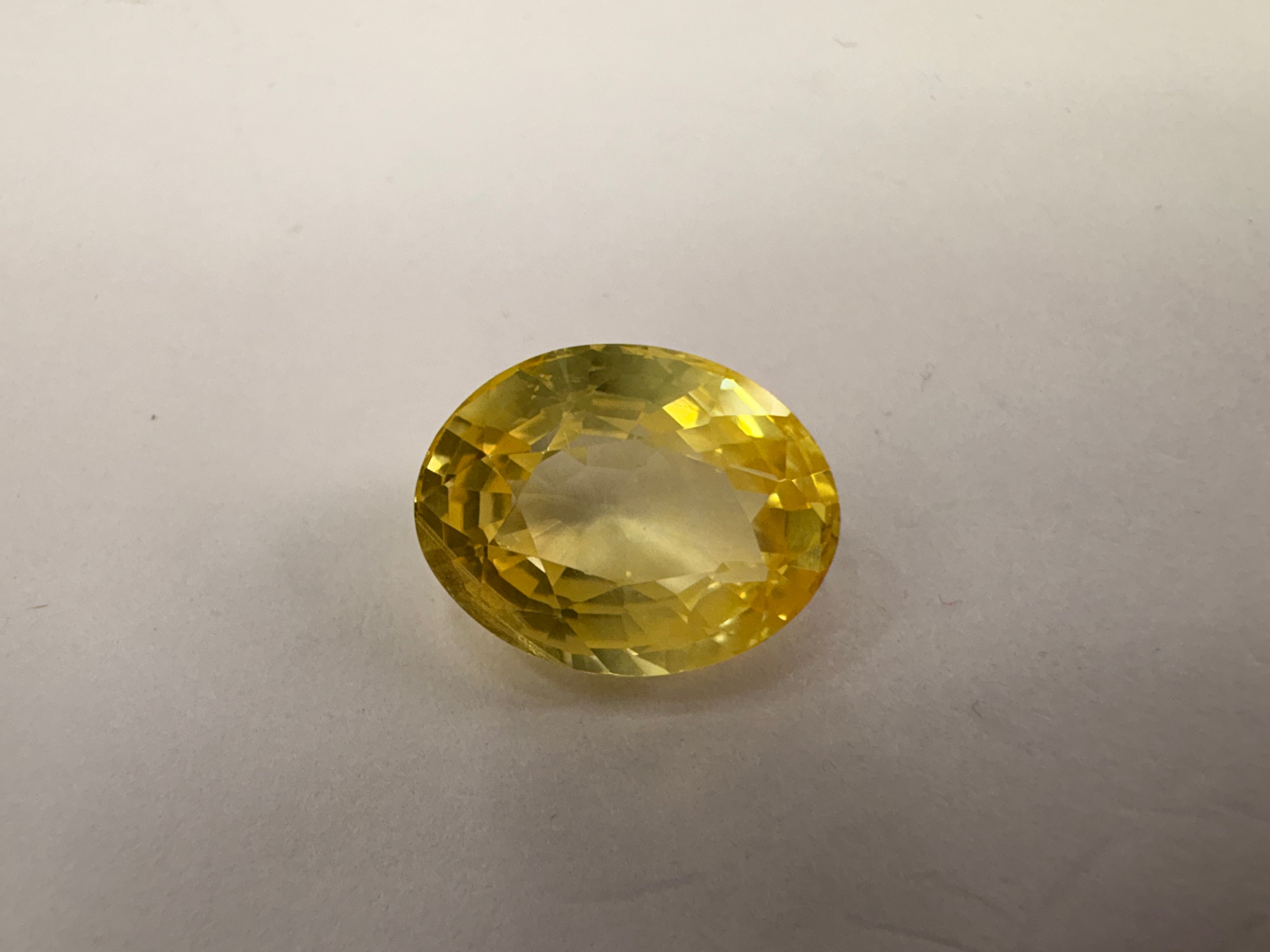 Yellow Sapphire 7.02 carat YSR-181 angled view