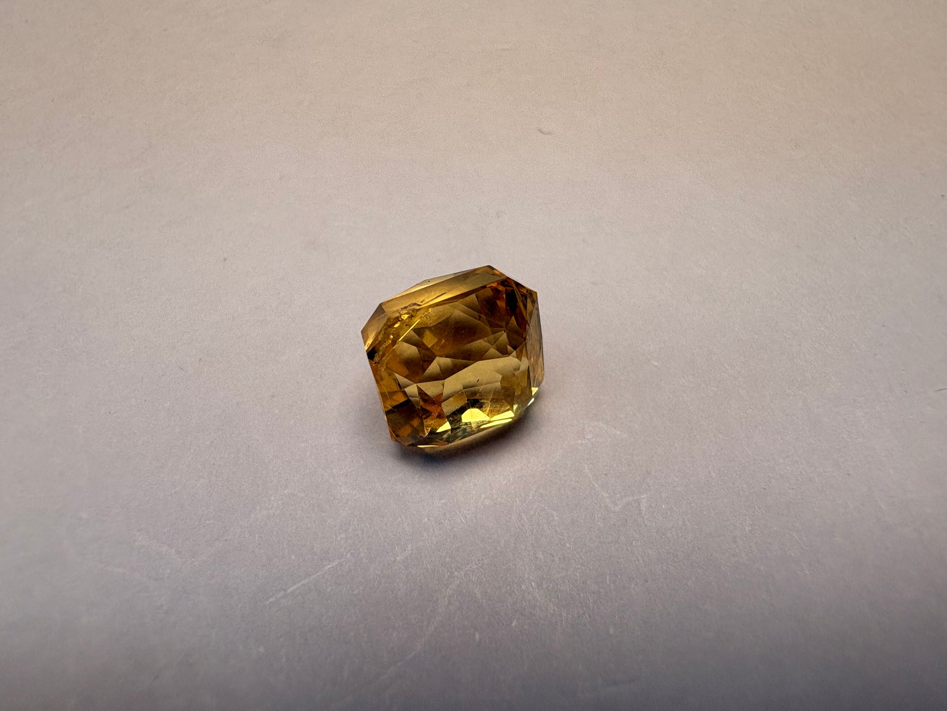 Yellow Sapphire 4.83 carat YSR-199 angled view