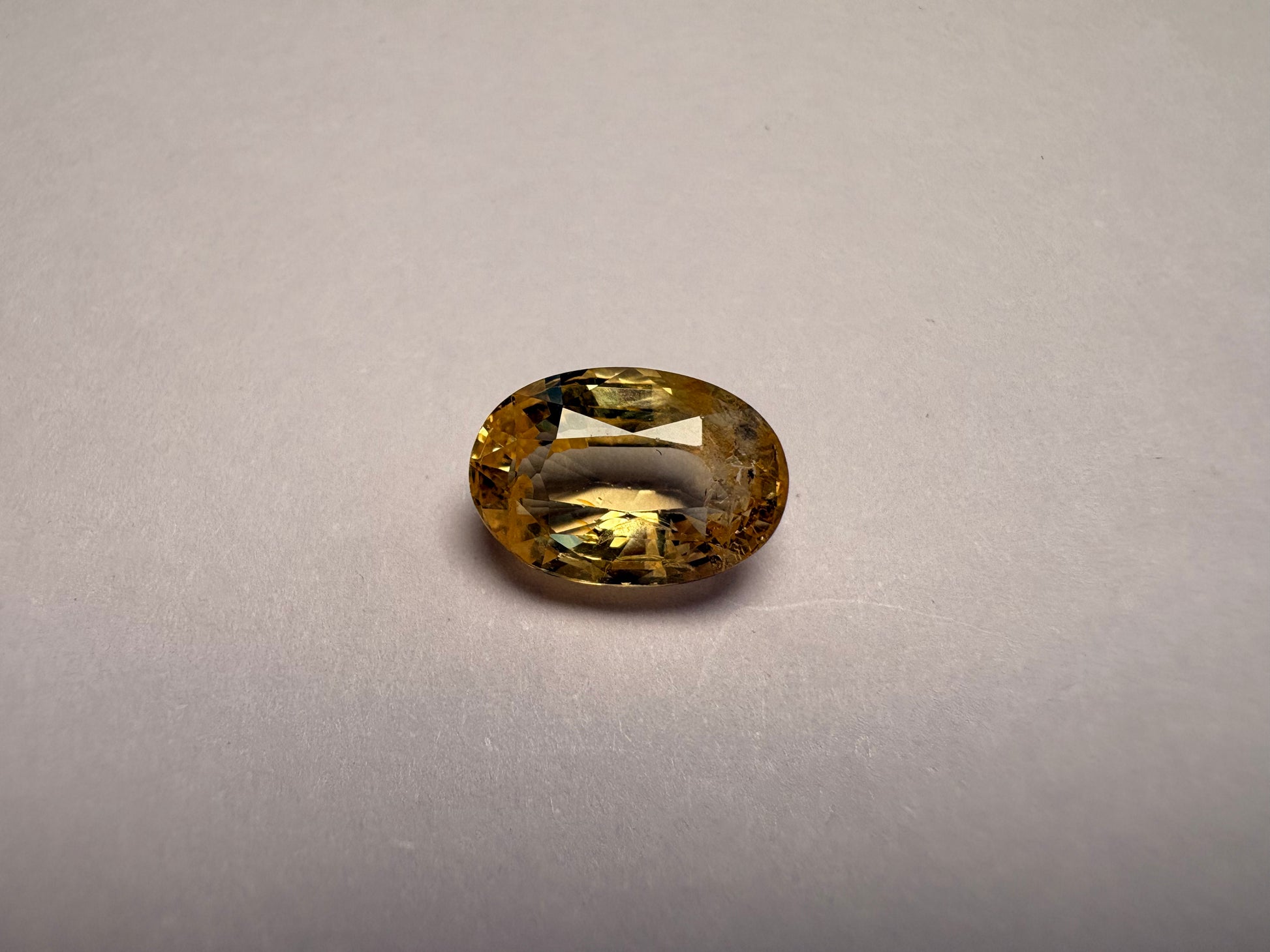 Yellow Sapphire 3.35 carat YSR-214 alternate face-up view