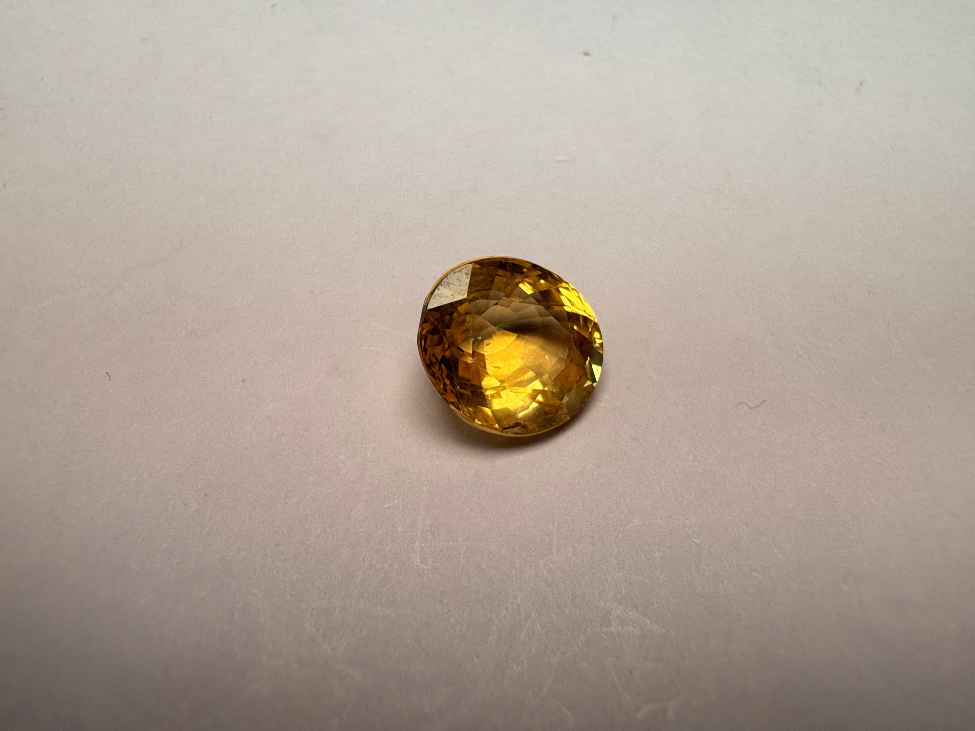 Yellow Sapphire 4.07 carat YSR-225 angled view