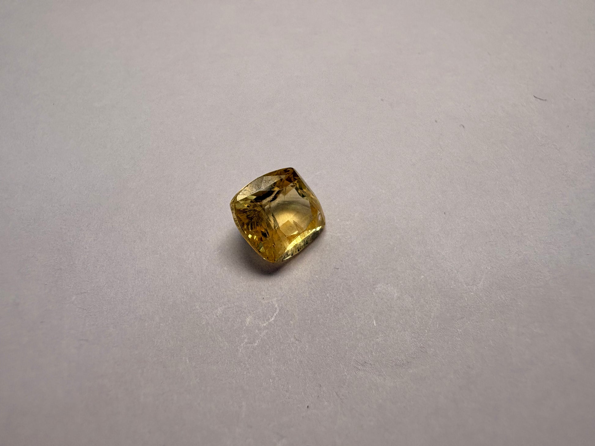 Yellow Sapphire 3.01 carat YSR-227 angled view