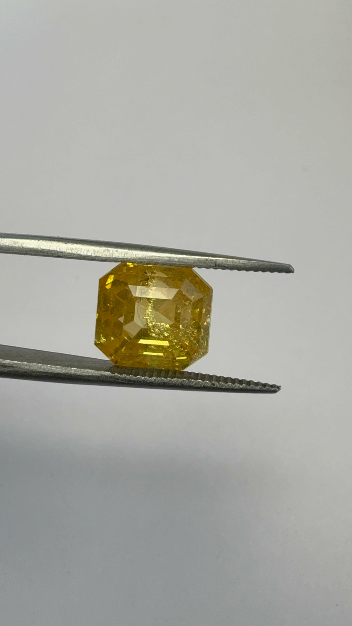 Yellow Sapphire 7.05 carat YSR-228 angled view