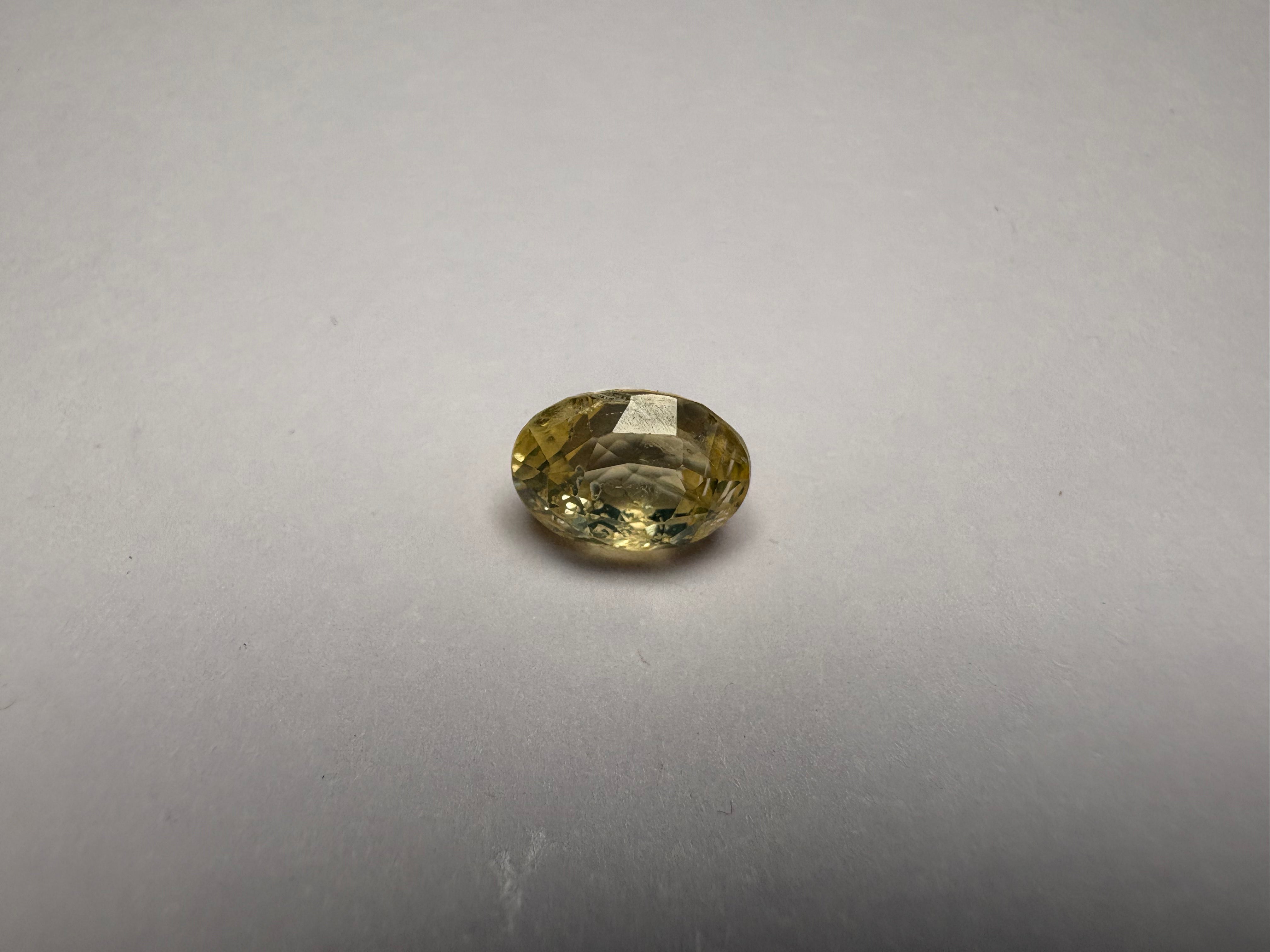 Yellow Sapphire 3.34 carat YSR-236 alternate face-up view