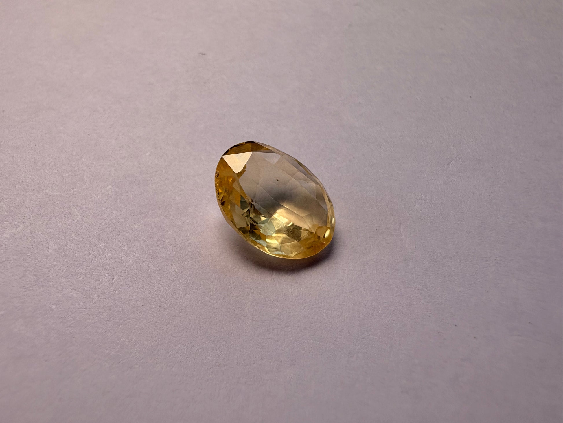 Yellow Sapphire 6.00 carat YSR-257 angled view