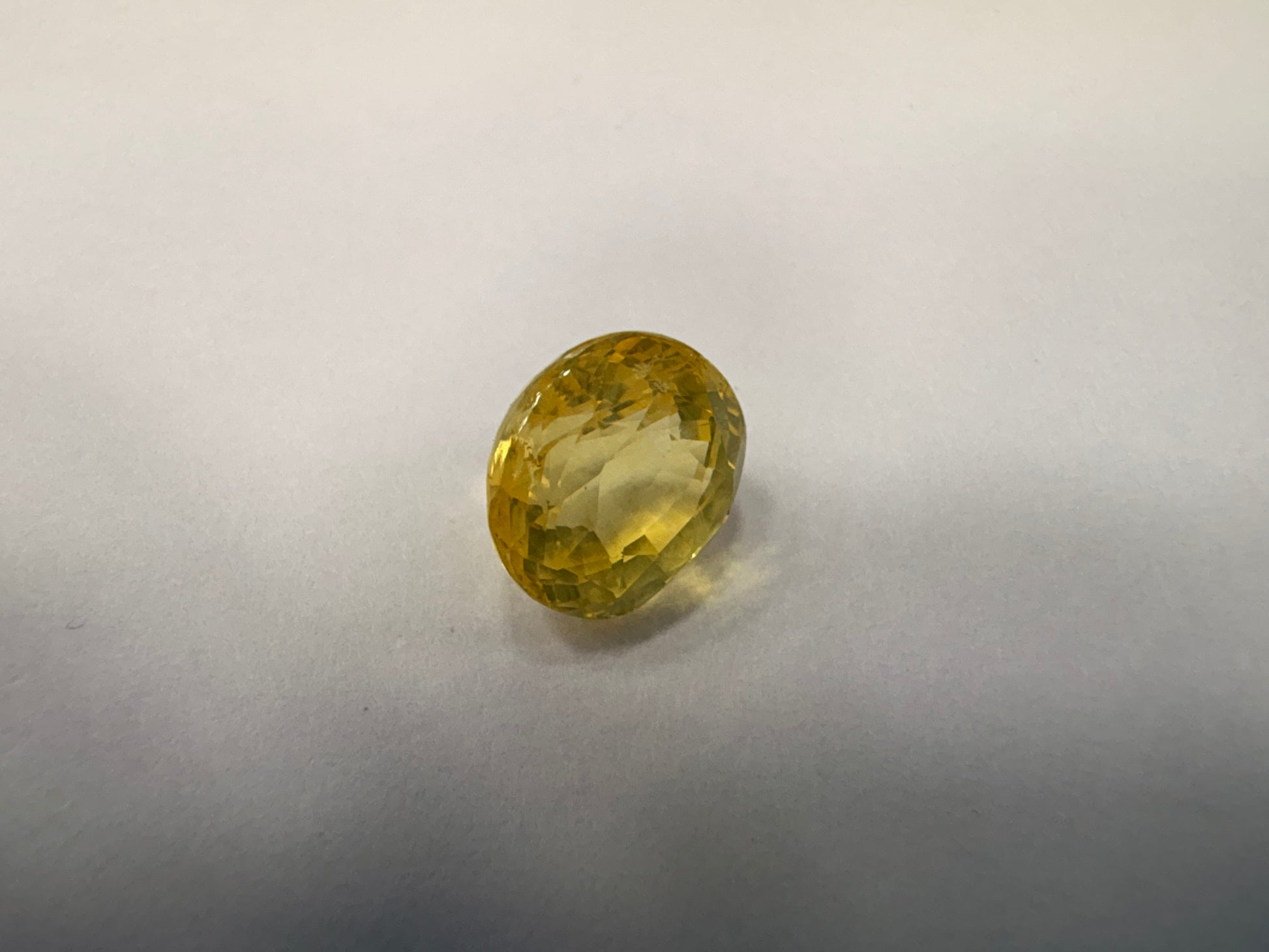 Yellow Sapphire 5.27 carat YSR-261 angled view