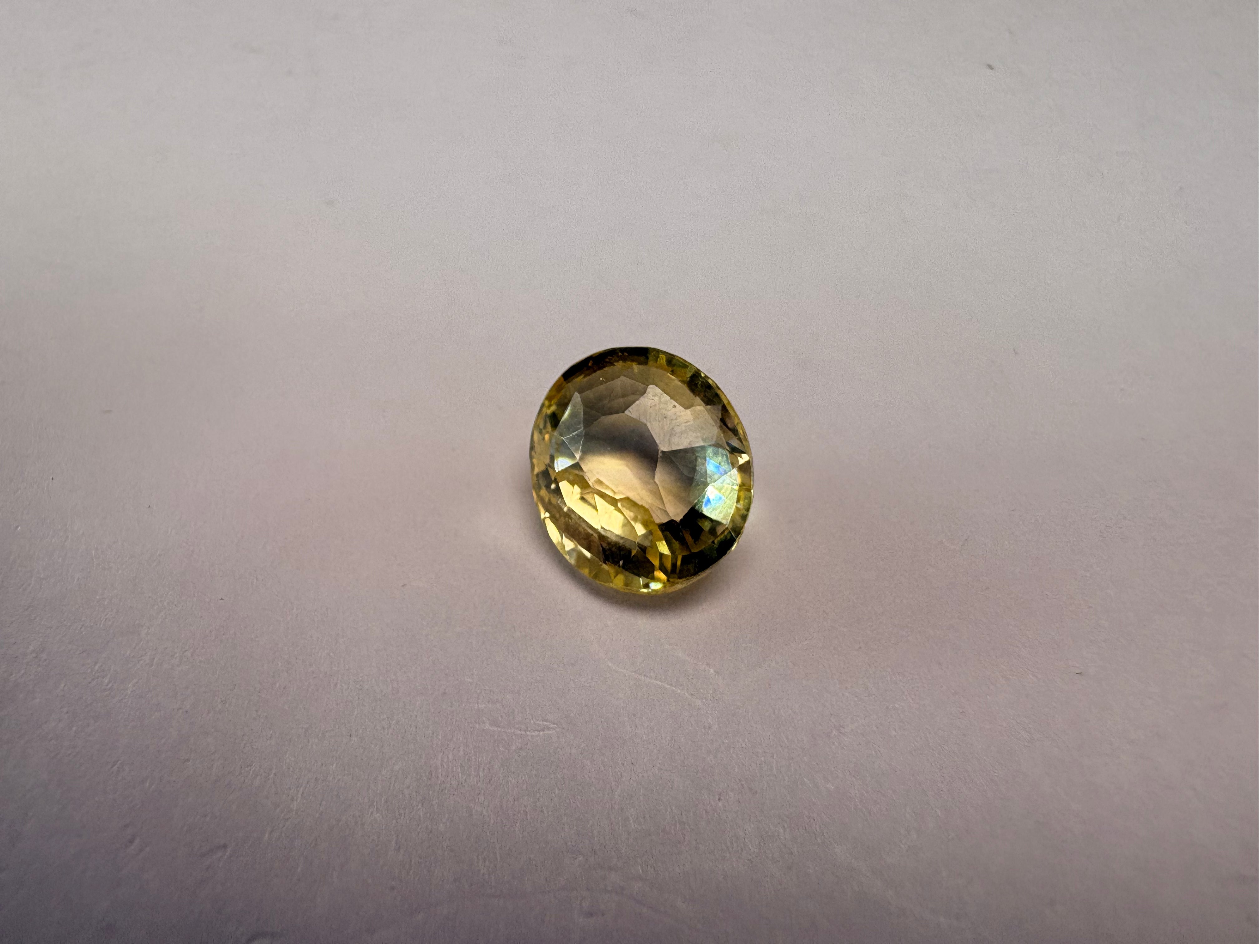 Yellow Sapphire 5.13 carat YSR-268 angled view