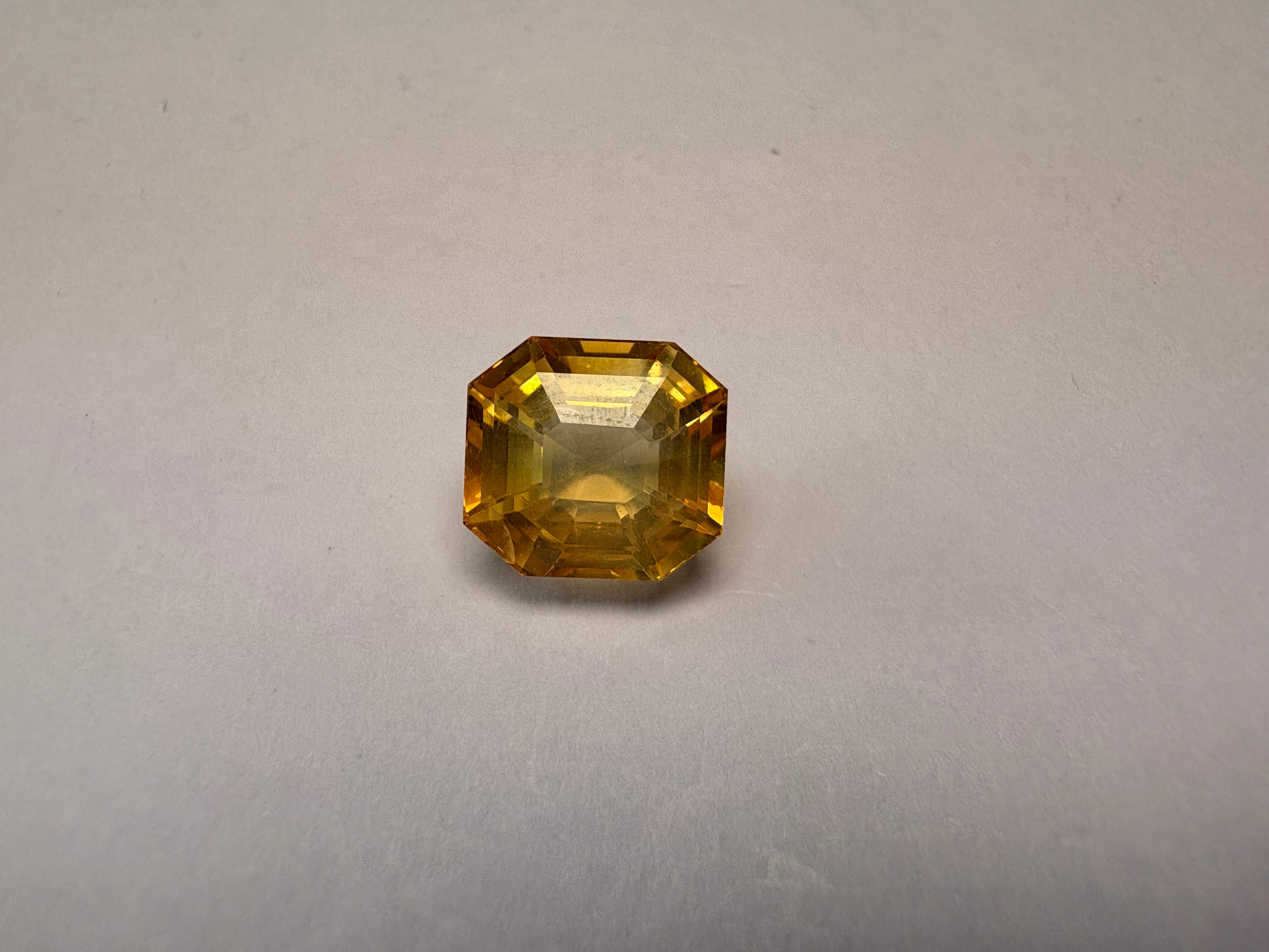 Yellow Sapphire 6.62 carat YSR-270 alternate face-up view