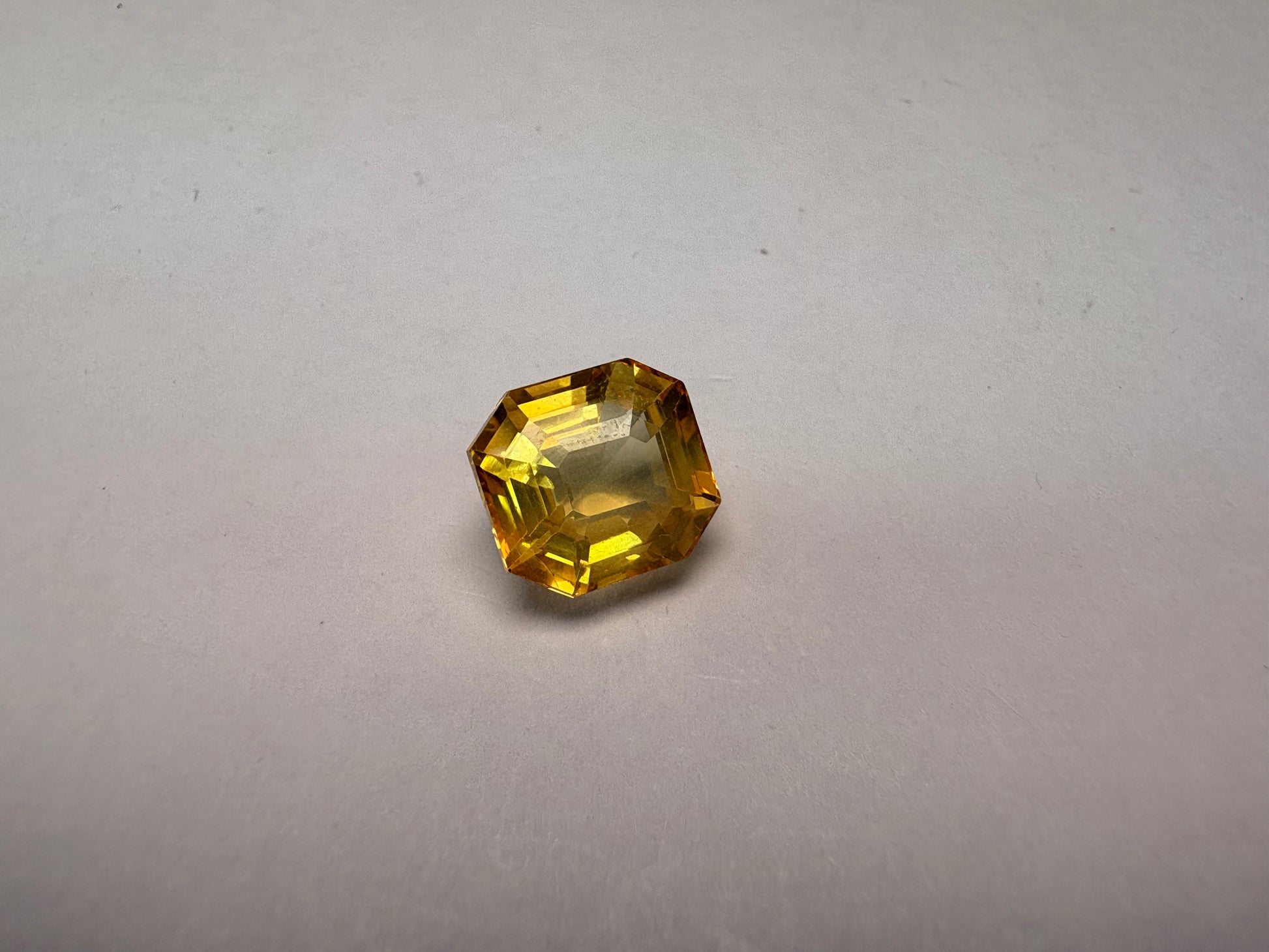 Yellow Sapphire 6.62 carat YSR-270 angled view