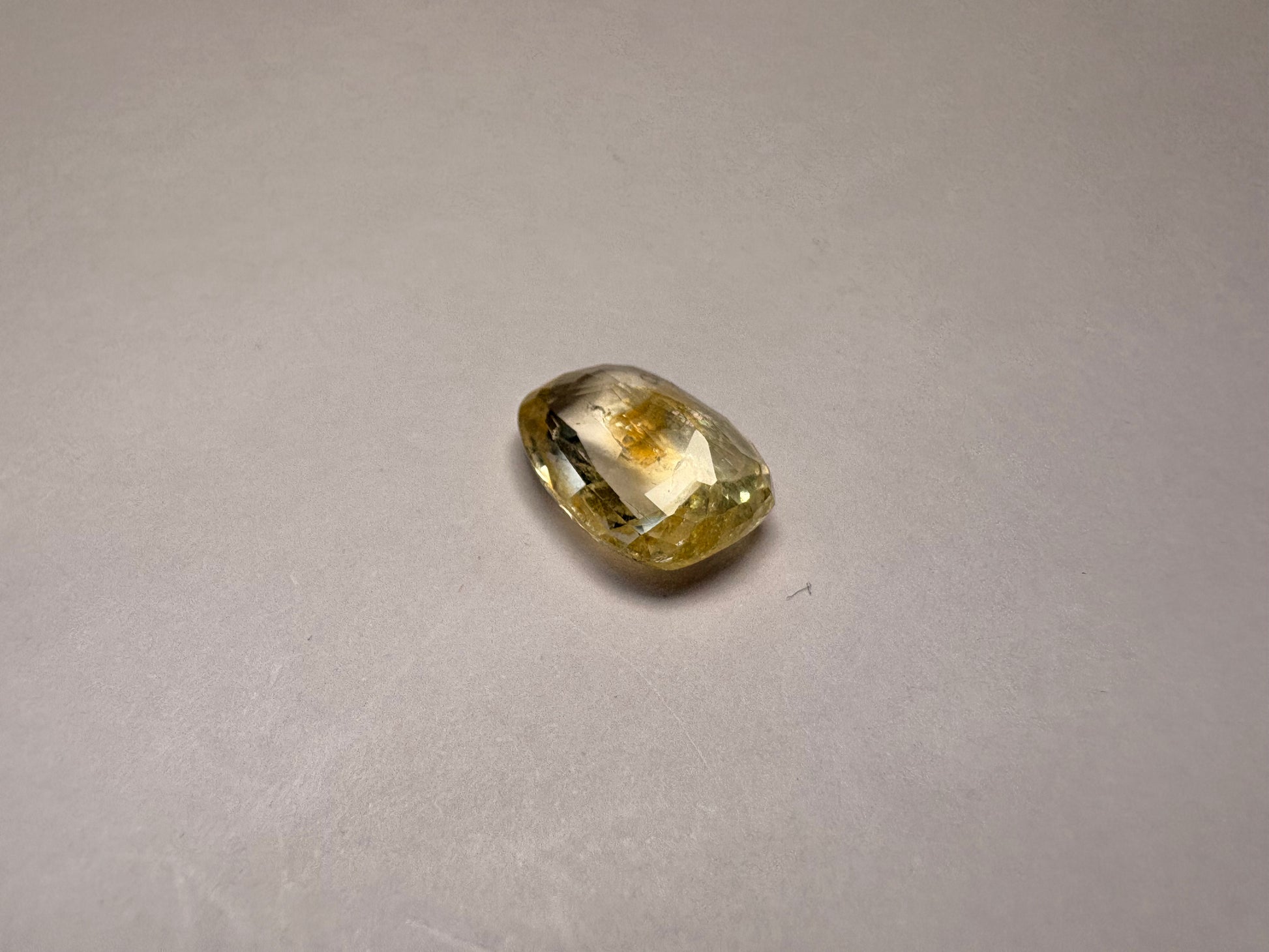 Yellow Sapphire 7.88 carat YSR-275 angled view