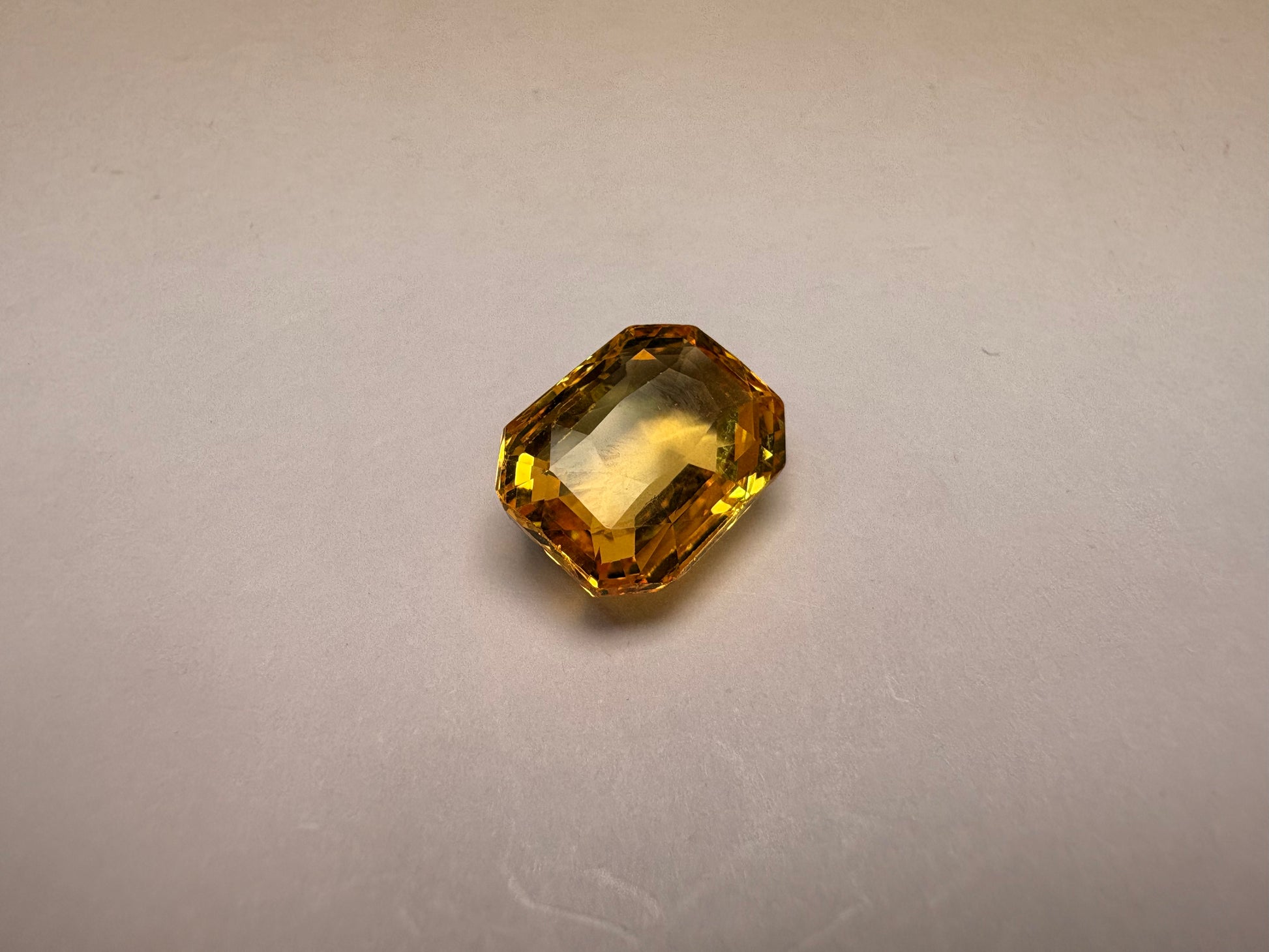 Yellow Sapphire 7.58 carat YSR-51 angled view