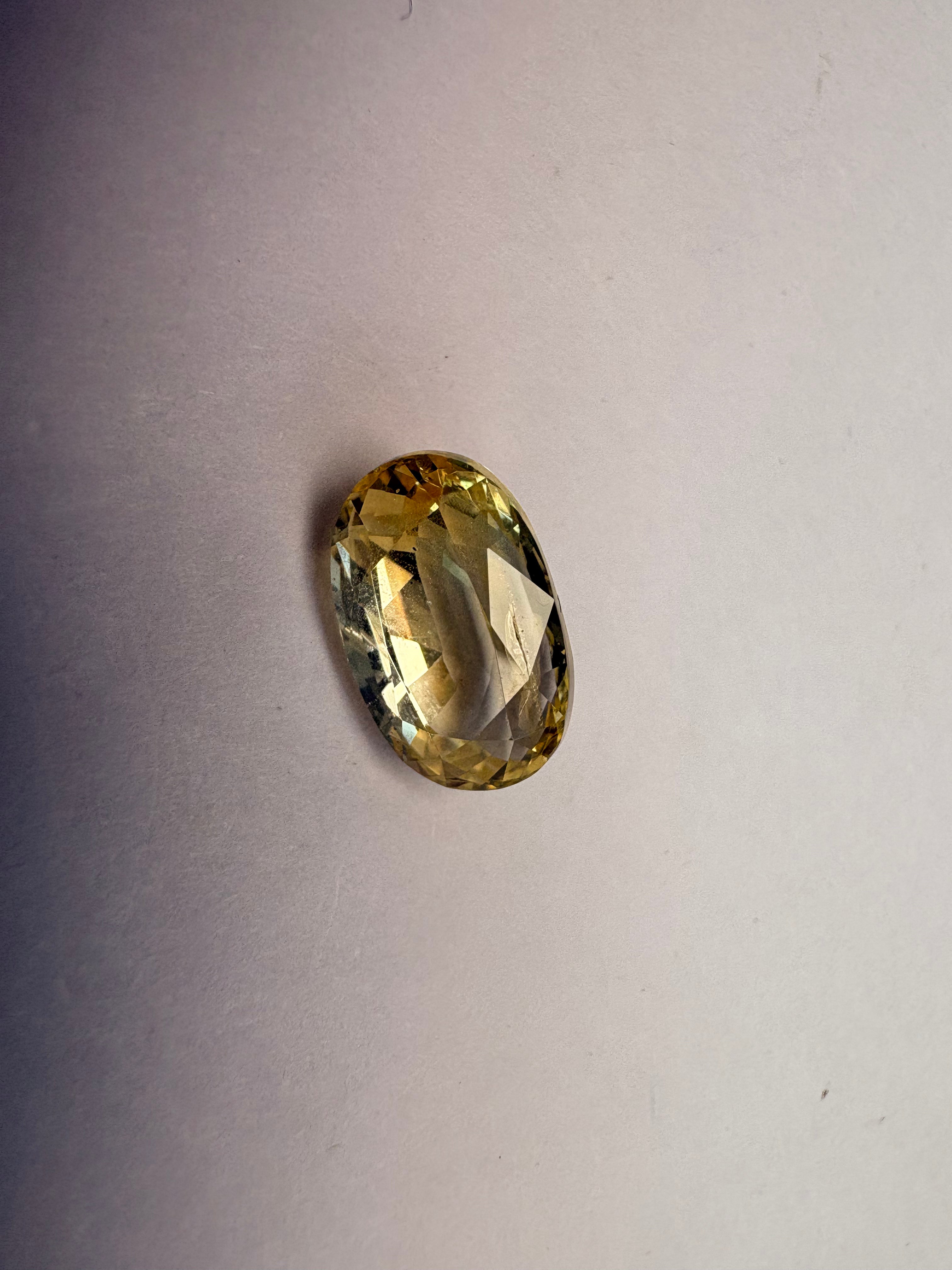 Yellow Sapphire 5.52 carat YSR-62 angled view
