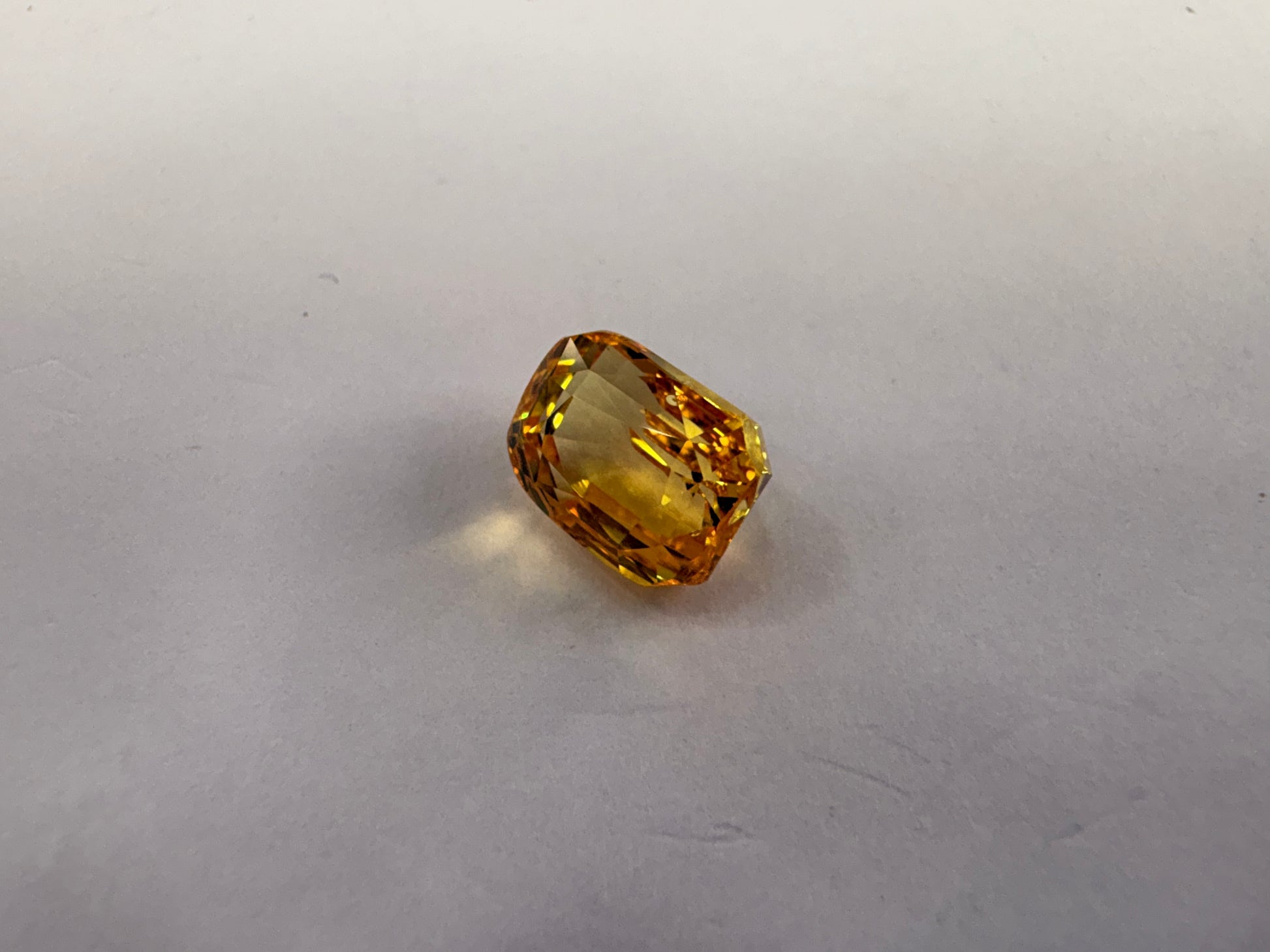 Yellow Sapphire 5.18 carat YSR-67 angled view