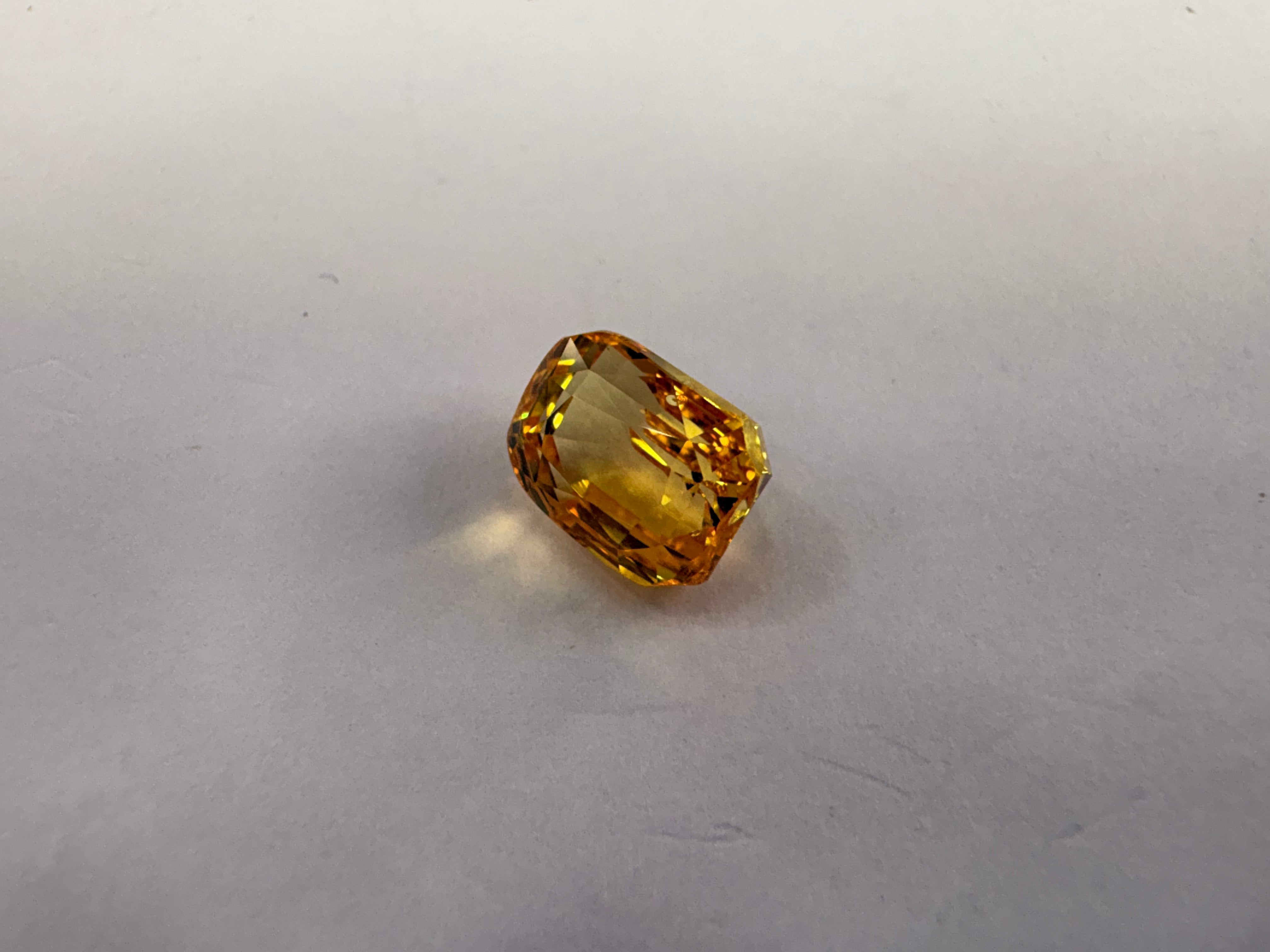 Yellow Sapphire 5.18 carat YSR-67 angled view