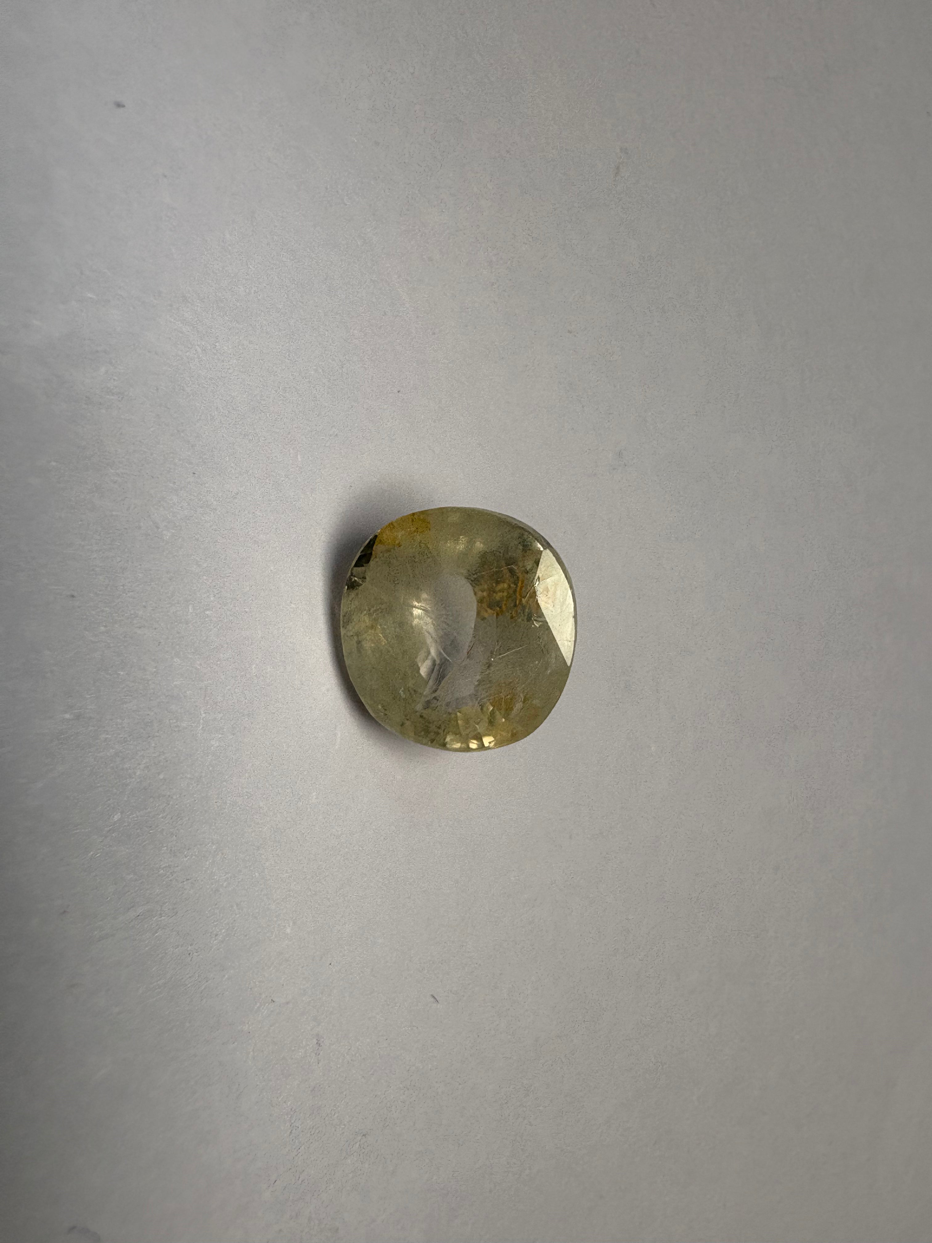 Yellow Sapphire 7.33 carat YSR-74 face-up view