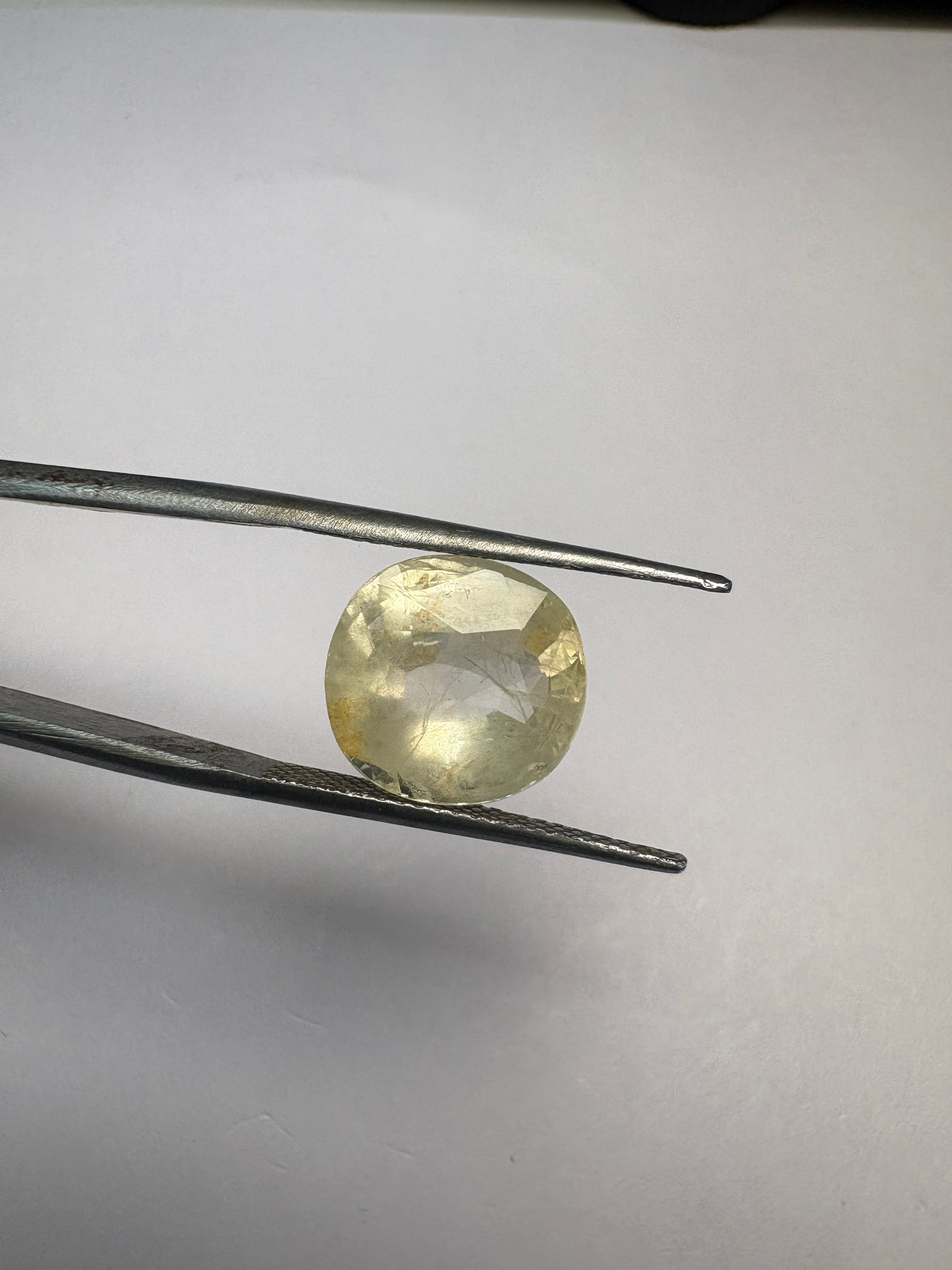 Yellow Sapphire 7.33 carat YSR-74 angled view