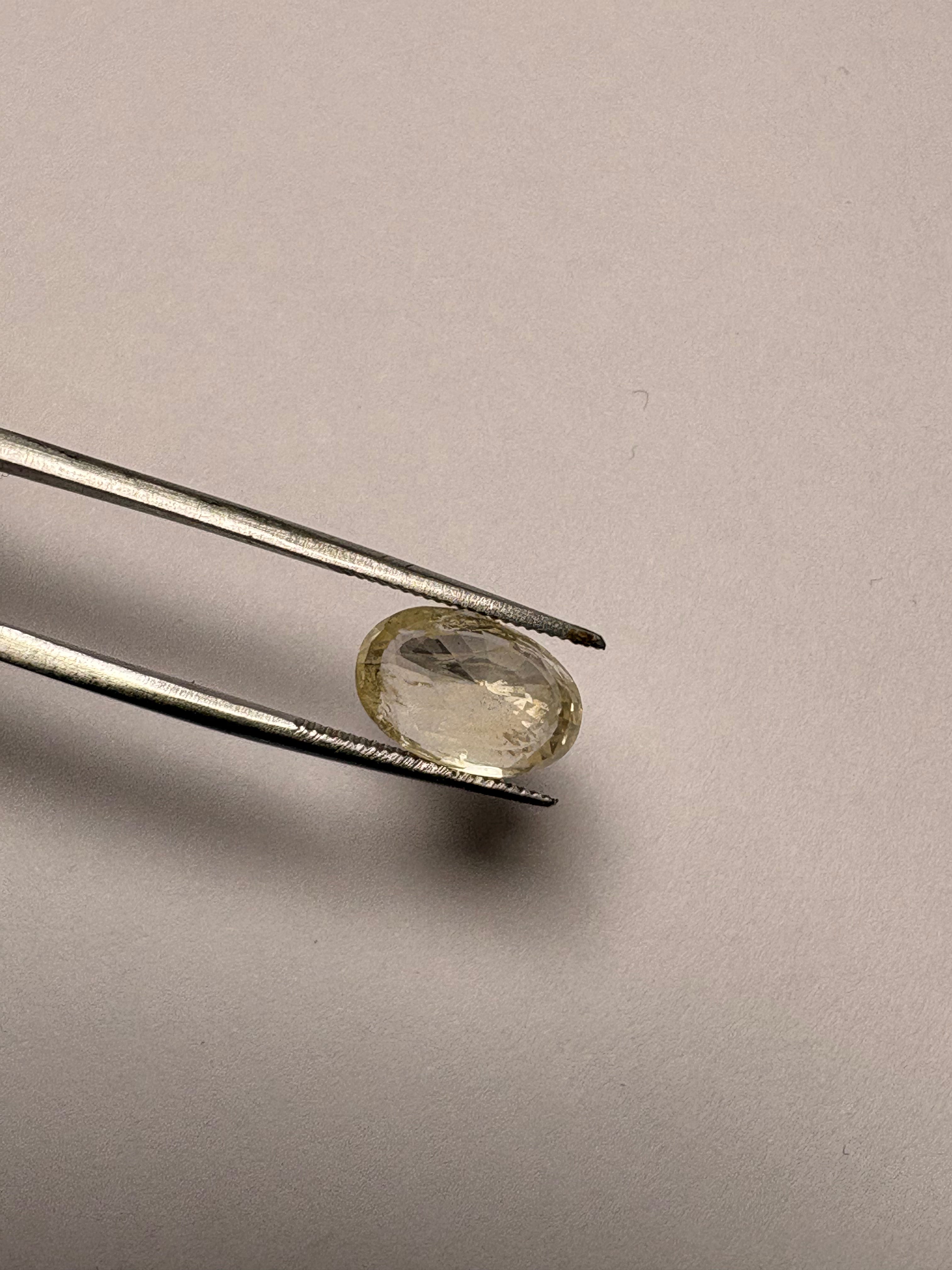 Yellow Sapphire 5.48 carat YSR-75 angled view